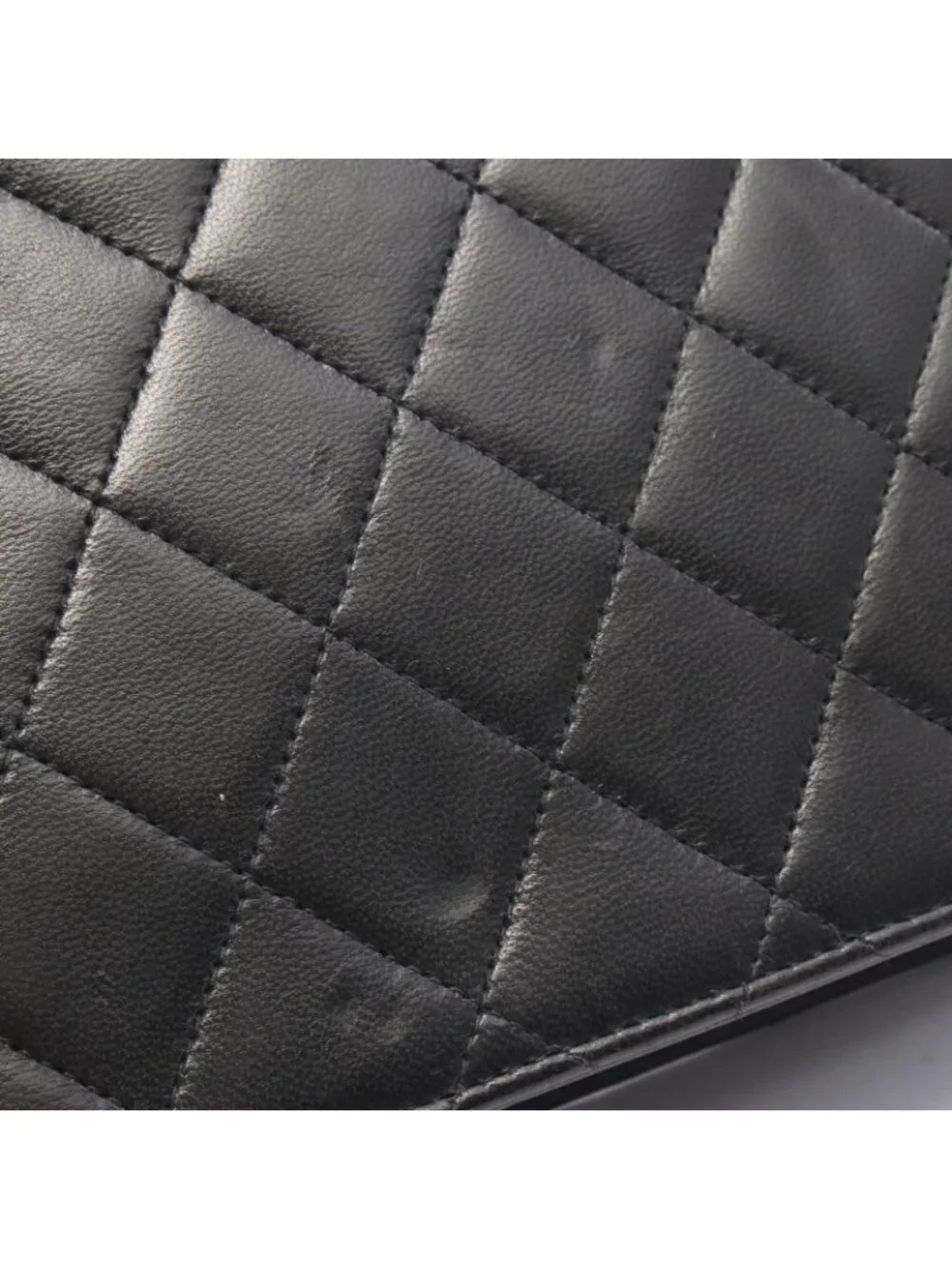 Chanel Shoulder Bag Quilted Single Flap Black Lambskin Push Lock Chain